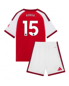 Billige Fotballdrakt Arsenal Ezri Konsa #15 Replika Hjemmedraktsett Barn 2026-27 Kortermet (med bukser)